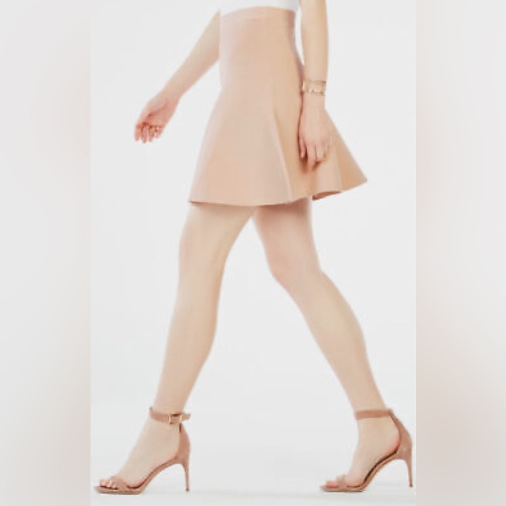 NWT BCBG MAX AZRIA Ingrid A Line Skirt Nude Pink Sz Small